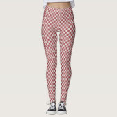 Buchanan tartan red white plaid leggings (Voorkant)