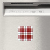 Buchanan tartan red white plaid magneet (Insitu (Vaatwasser))
