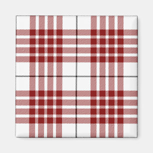 Buchanan tartan red white plaid magneet