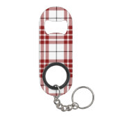 Buchanan tartan red white plaid mini flessenopener (Achterkant)