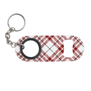 Buchanan tartan red white plaid mini flessenopener
