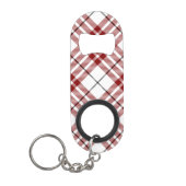Buchanan tartan red white plaid mini flessenopener (Voorkant)