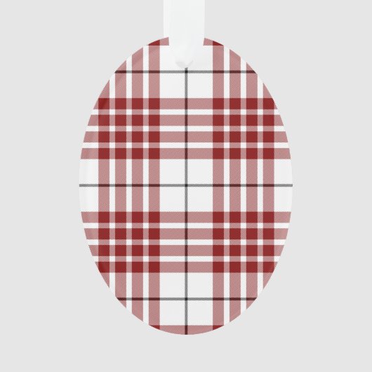 Buchanan tartan red white plaid ornament (voorkant)