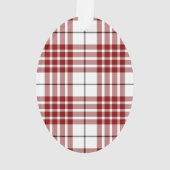 Buchanan tartan red white plaid ornament (achterkant)