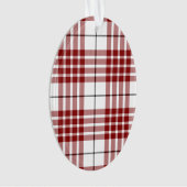 Buchanan tartan red white plaid ornament (voorkant)