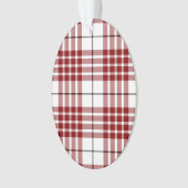 Buchanan tartan red white plaid ornament (voorkant)
