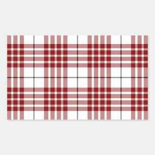 Buchanan tartan red white plaid rechthoekige sticker