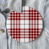 Buchanan tartan red white plaid ronde button 6,0 cm (In situ)