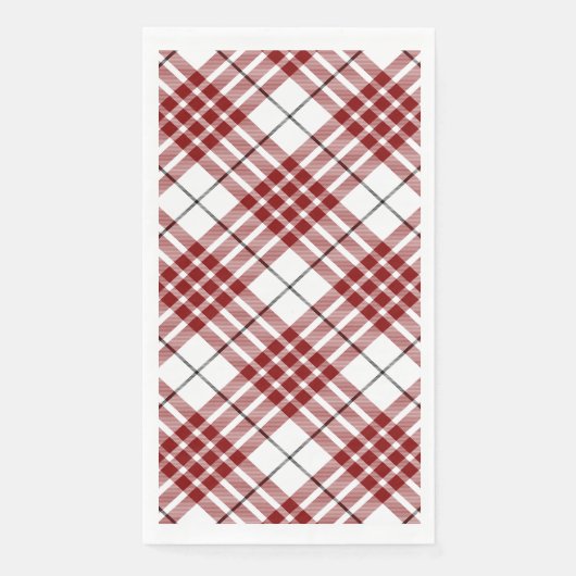 Buchanan tartan red white plaid servet (Voorkant)