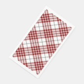 Buchanan tartan red white plaid servet (Hoek)