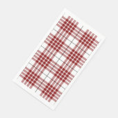 Buchanan tartan red white plaid servet (Hoek)