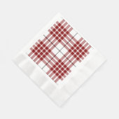 Buchanan tartan red white plaid servet (Hoek)