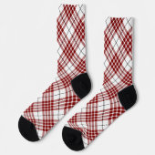 Buchanan tartan red white plaid sokken
