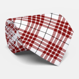 Buchanan tartan red white plaid stropdas