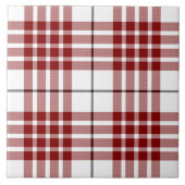 Buchanan tartan red white plaid tegeltje (Voorkant)