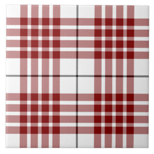 Buchanan tartan red white plaid tegeltje