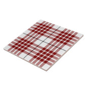 Buchanan tartan red white plaid tegeltje (Zijkant)