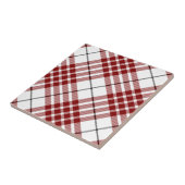 Buchanan tartan red white plaid tegeltje (Zijkant)