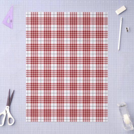 Buchanan tartan red white plaid tissuepapier (Craft)