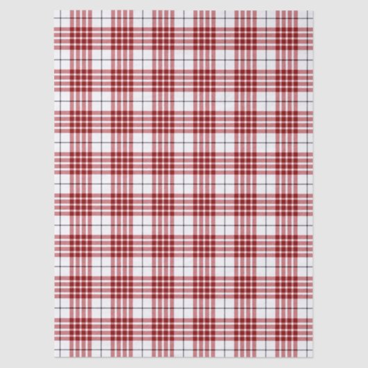 Buchanan tartan red white plaid tissuepapier (Voorkant)