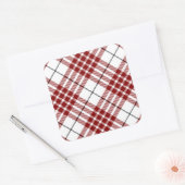 Buchanan tartan red white plaid vierkante sticker (Envelop)