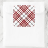 Buchanan tartan red white plaid vierkante sticker (Tas)