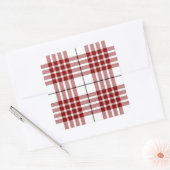 Buchanan tartan red white plaid vierkante sticker (Envelop)