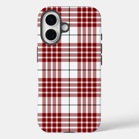 Buchanan tartan rood wit geruit Case-Mate iPhone case (Achterkant)