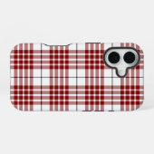Buchanan tartan rood wit geruit iPhone 16 hoesje (Achterkant horizontaal)