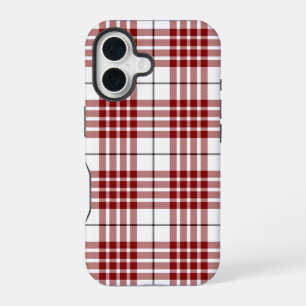 Buchanan tartan rood wit geruit iPhone 16 hoesje