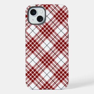 Buchanan tartan rood wit geruit iPhone 15 plus case