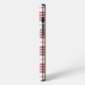 Buchanan tartan rood wit geruit iPhone hoesje (Linkerkant)