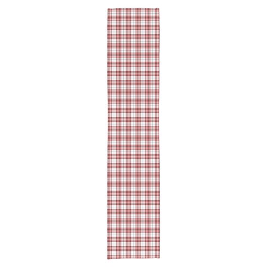 Buchanan tartan rood wit geruit korte tafelloper (Voorkant)