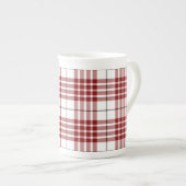 Buchanan tartan rood wit geruit porselein kop (Voorkant rechts)