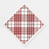 Buchanan tartan rood wit geruit servet (Hoek)