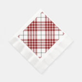 Buchanan tartan rood wit geruit servet (Hoek)