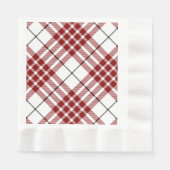 Buchanan tartan rood wit geruit servet (Voorkant)