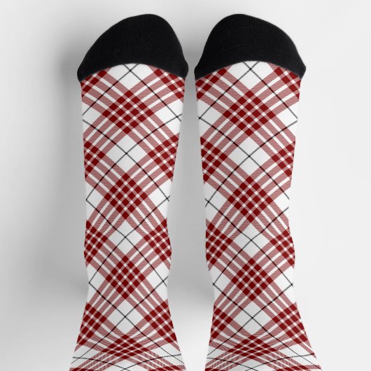 Buchanan tartan rood wit geruit sokken (Top)