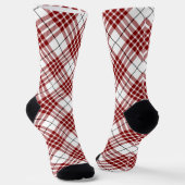 Buchanan tartan rood wit geruit sokken (Gebogen)