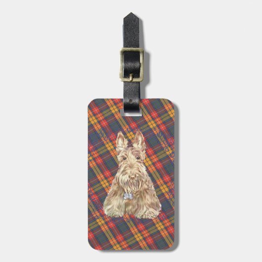 Buchanan Tartan Scottie Bagagelabel (Voorkant verticaal)