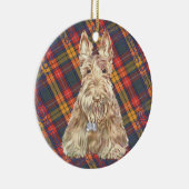 Buchanan Tartan Scottie Keramisch Ornament (Rechts)