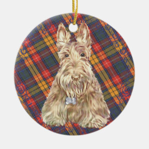Buchanan Tartan Scottie Keramisch Ornament