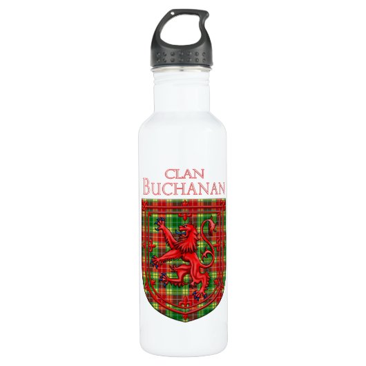 Buchanan Tartan Scottish Plaid Lion Rampant Waterfles (Voorkant)