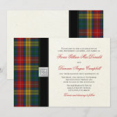 Buchanan Tartan Weddenschap Kaart (Voorkant / Achterkant)