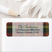 Buchanan Weathered Tartan Retouradreslabels Etiket (Insitu)