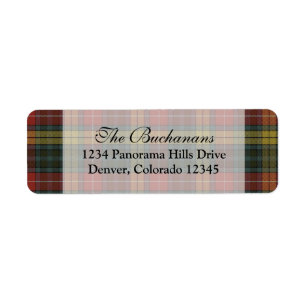 Buchanan Weathered Tartan Retouradreslabels Etiket