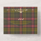 Buchanan wekte Scottish Tartan in één Invi All In One Uitnodiging (Achterkant)