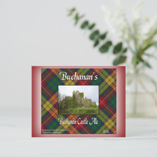 Buchanans Castle Ale Briefkaart (Staand voorkant)