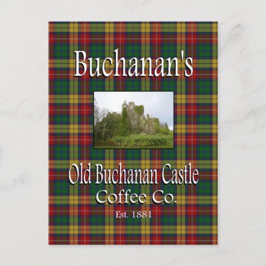 Buchanan's Old Buchanan Castle Coffee Co. Briefkaa Briefkaart (Voorkant)