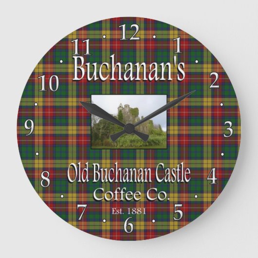 Buchanan's Old Buchanan Castle Coffee Co. Grote Klok (Voorkant)